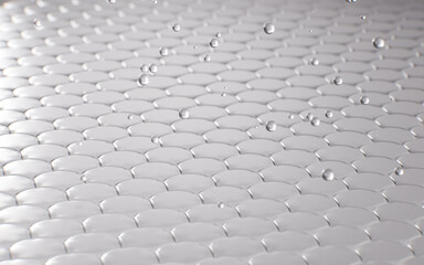 Fototapeta premium Gradient-colored hexagonal texture background, 3d rendering.