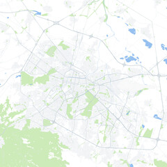 Fototapeta premium Minimal vector city map of Sofia with streets, districts and road network