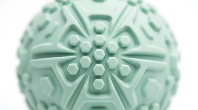 Macro Close Up View Mint Green Textured Sensory Ball Surface