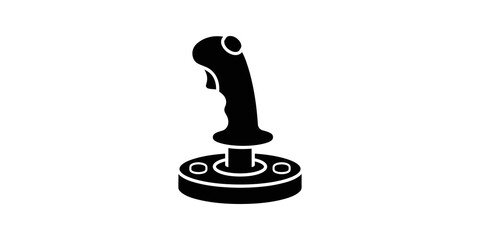 Joystick gaming controller black silhouette for retro digital video games. © SAJID