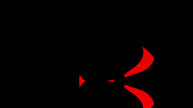 Animation circle speed line cc bend it effect on black background.4k motion graphics video