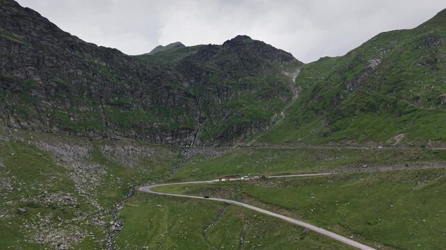 Upper Transfagarasan Road Below Rocky Cirque