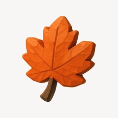 Naklejka premium Autumn maple leaf illustration.