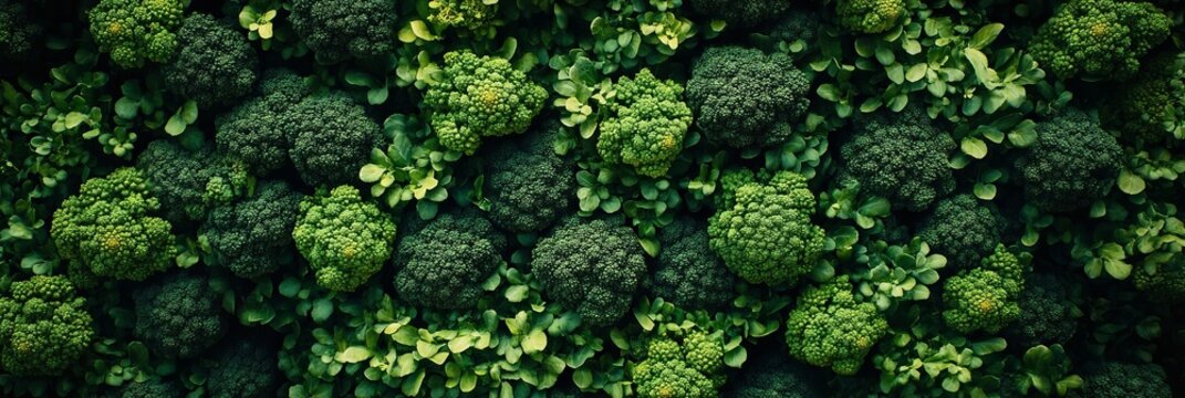 Detailed Top Close Up View Featuring Rich Textured Dry Healthy Green Broccoli Vegetable Ornament