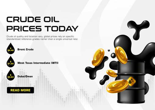 Modern oil production background for website banners and social media. Industrial petroleum refinery plant, offshore energy drill rig, fuel pipeline transport, and gas industry vector design.