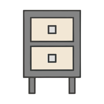 Two drawer cabinet icon