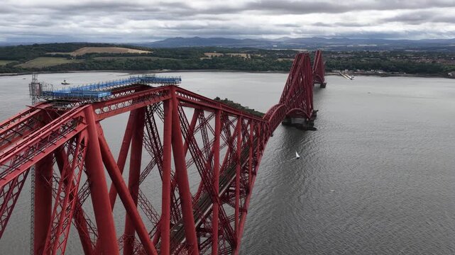 Forth bridge historic railway crossing over the firth of forth in scotland