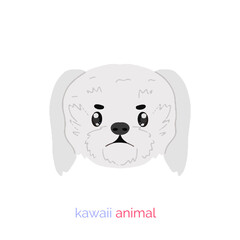 Obraz premium Cute Happy Brown Labrador Puppy Cartoon Dog Holding a Bone Vector Illustration Isolated on White Background Friendly Pet Animal Character Drawing Art