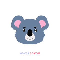 Fototapeta premium Cute Cartoon Animal Characters with Hearts, Featuring Adorable Mouse, Bear, Elephant and Koala Friends in a Happy Vector Illustration Style