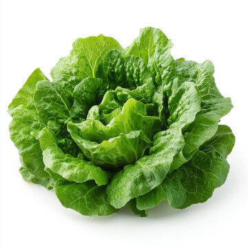 Lettuce leaves isolated on white background