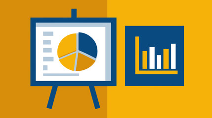 Obraz premium Business Presentation With Charts and Graphs