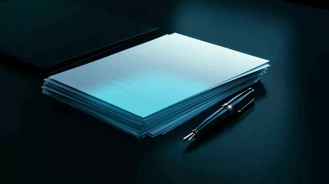 Blank Contract Documents on Dark Business Desk