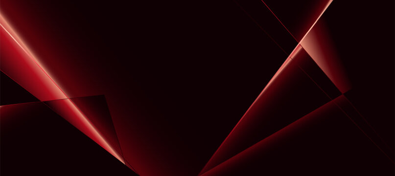 Red and dark abstract geometric luxury background vector. Social ads banner or Landing page.