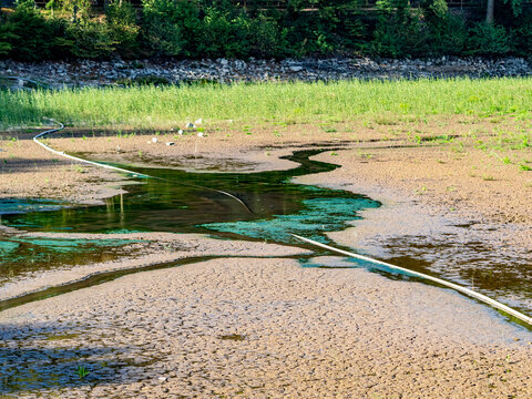 Trocken gelegter See