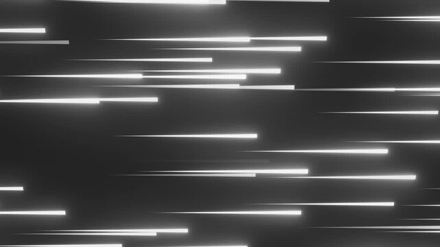 複数の真っ直ぐな光線が横切るエフェクトアニメーション背景。モノクロのオーバーレイ素材。