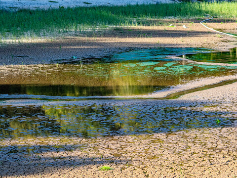 Trocken gelegter See