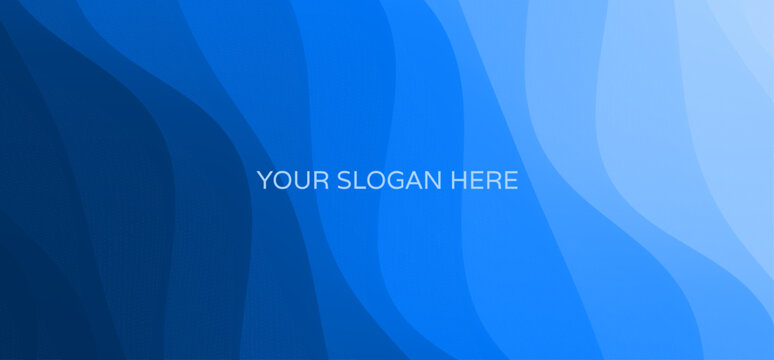 Abstract wavy background. Blue gradient. 3D effect. Vector illustration for brochure, poster, presentation, cover, screen, flyer or banner.