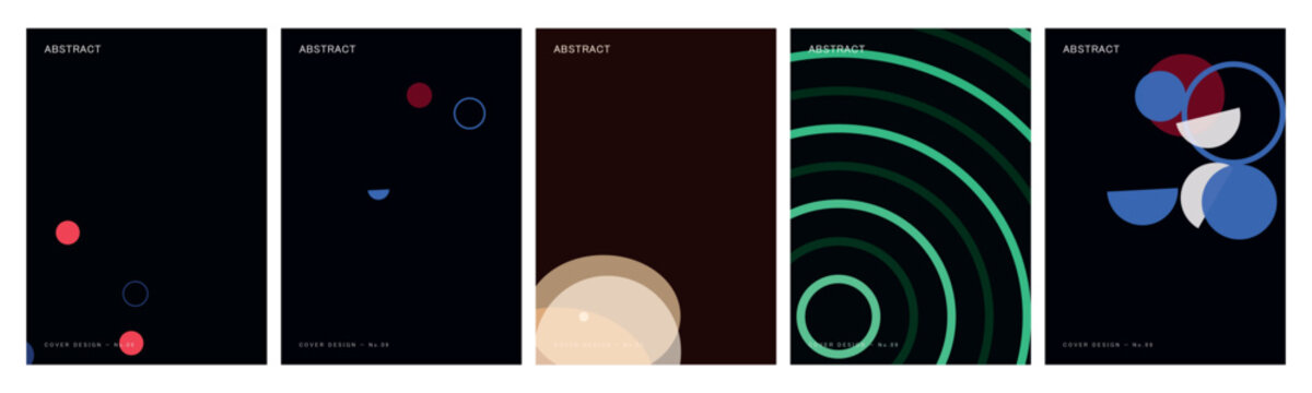 Abstract geometric circle arch poster background, Modern minimalist dark flyer cover template, Contemporary brown curve archway wallpaper, Minimal corporate brochure layout design, Simple elegant vect
