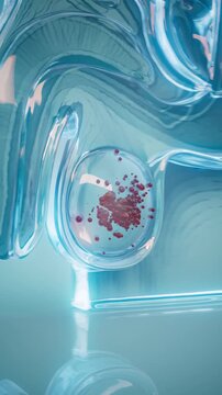 Conceptual 3D animation of testicular cancer and tumor growth