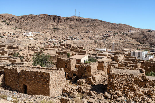 Traditional Berber village of Toujane built into the mountains of southern Tunisia-Toujane, Gab&egrave;s Governorate, Tunisia &mdash; June 13, 2026