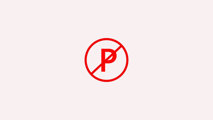 Typography design modules display bold red letter P marks over white screens. Modern alphabet series education software programs look completely clean using this typography design. © Moon Light