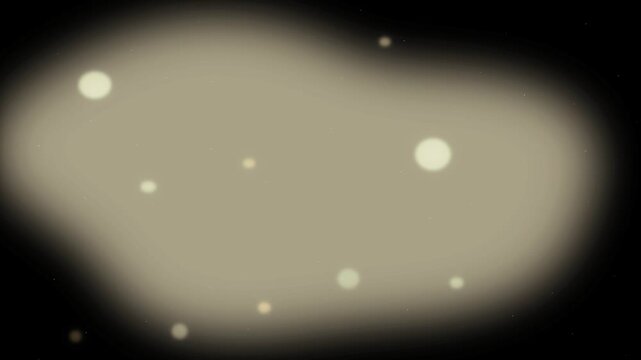 Glowing orbs on a dark background. 2d animation