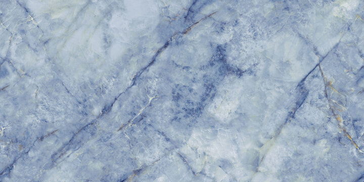 Luxury Blue Marble Texture with Soft Crystal Veining and Subtle Gold Accents