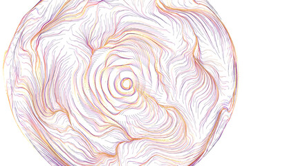 Fototapeta premium Mesmerizing abstract pattern with dynamic swirling lines in purple and gold.