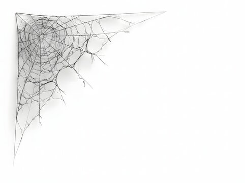 Intricate Abstract Network of Lines Forming a Delicate Face in a Minimalist Monochrome Composition