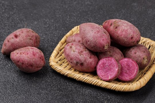 Ubi Ungu. Purple sweet potato, or in scientific terms Ipomoea Batatas var Ayamurasaki, is a variety of sweet potato that has purple skin and flesh.