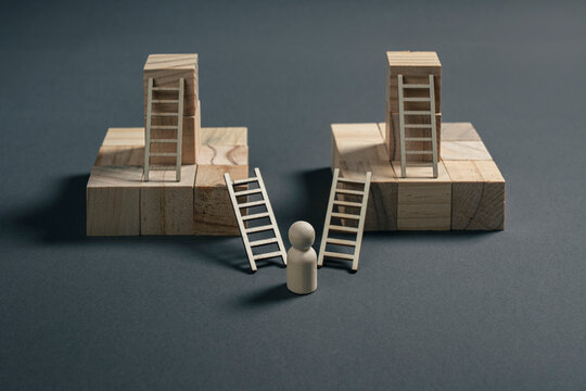 Choosing between two career paths with different opportunities and growth options