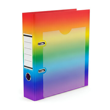Color gradient hanging file folder