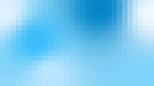 Abstract technology background featuring a blue pixelated gradient with modern geometric squares for digital data visualization, network wallpaper, futuristic design, and presentation banners.
