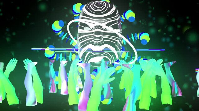 abstract colorful mask