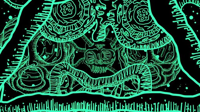 abstract  skulls background