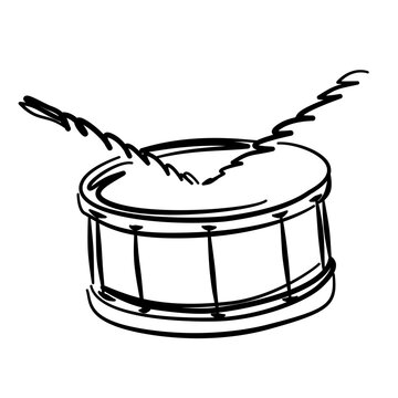 Oktoberfest drum instrument music handdrawn line art