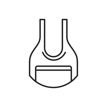 Minimalist line art icon of a heavy-duty strap end punch for shaping belt ends. 