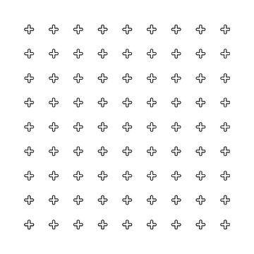 Pattern of plus signs