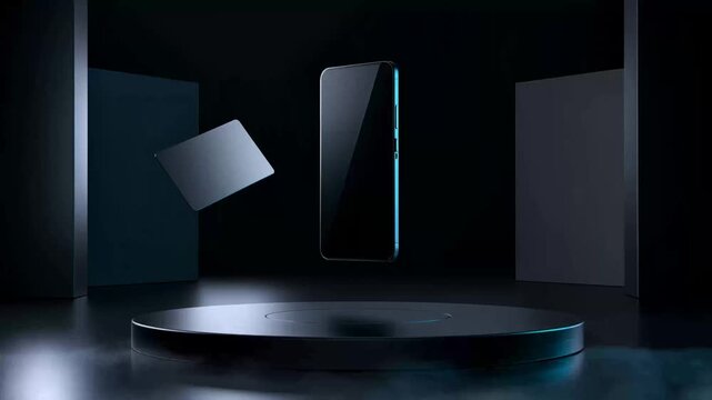 Smartphone and Payment Card Digital Payment Concept