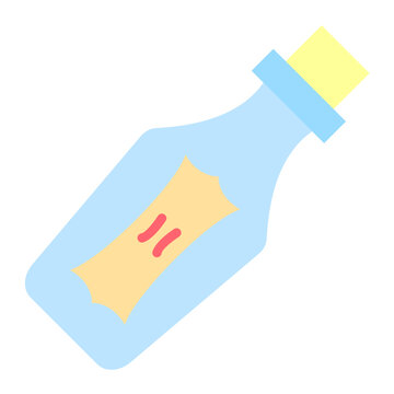 Message In A Bottle Vector Design Icon Style