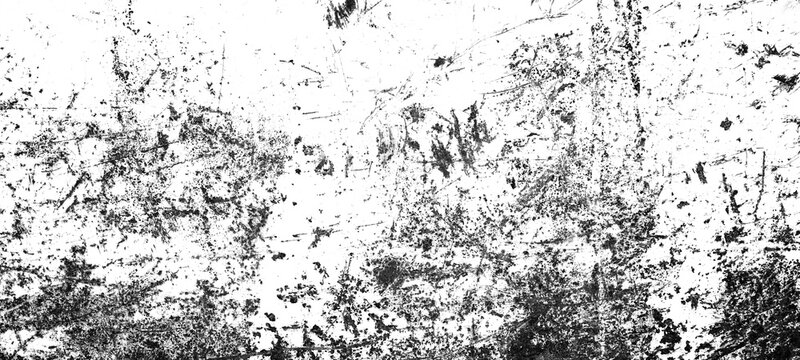 Screen print distressed scratched overlay pattern banner - Grunge grainy vintage letterpress textures. black imprint scratches texture, isolated on white background