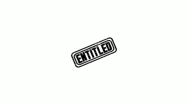 Entitled rubber stamp impression on white background with black ink texture for official document approval