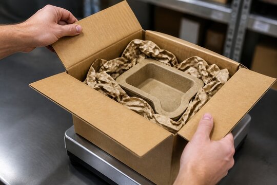 Suspicious ecommerce return with empty packaging cavity