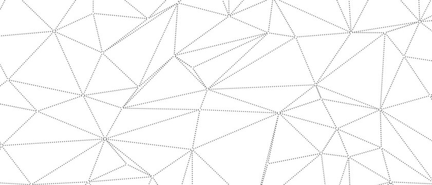 Seamless dotted line geometric network abstract pattern background design