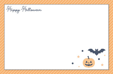 Fototapeta premium やさしい色のハロウィンフレーム