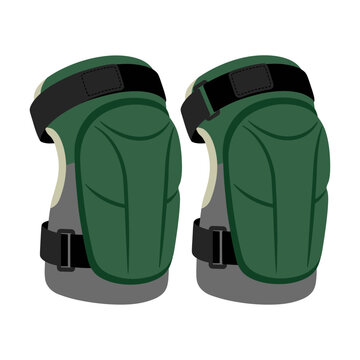 Protective Green Knee Pads for Construction Work and Safety Equipment Gear