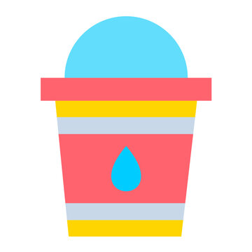 Water Bucket Vector Design Icon Style