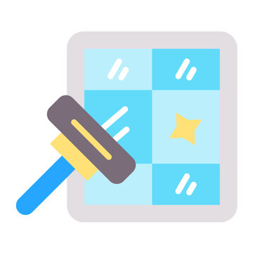 Cleaning Window Vector Design Icon Style
