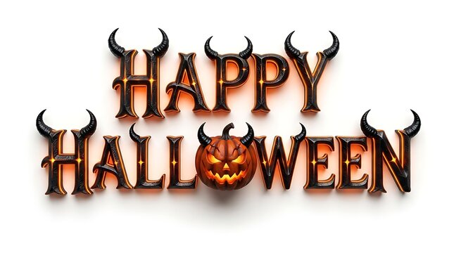 hot chilli pepper happy Halloween text