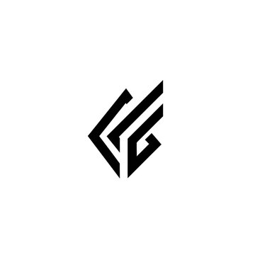 Abstract parallel line monogram logo icon.